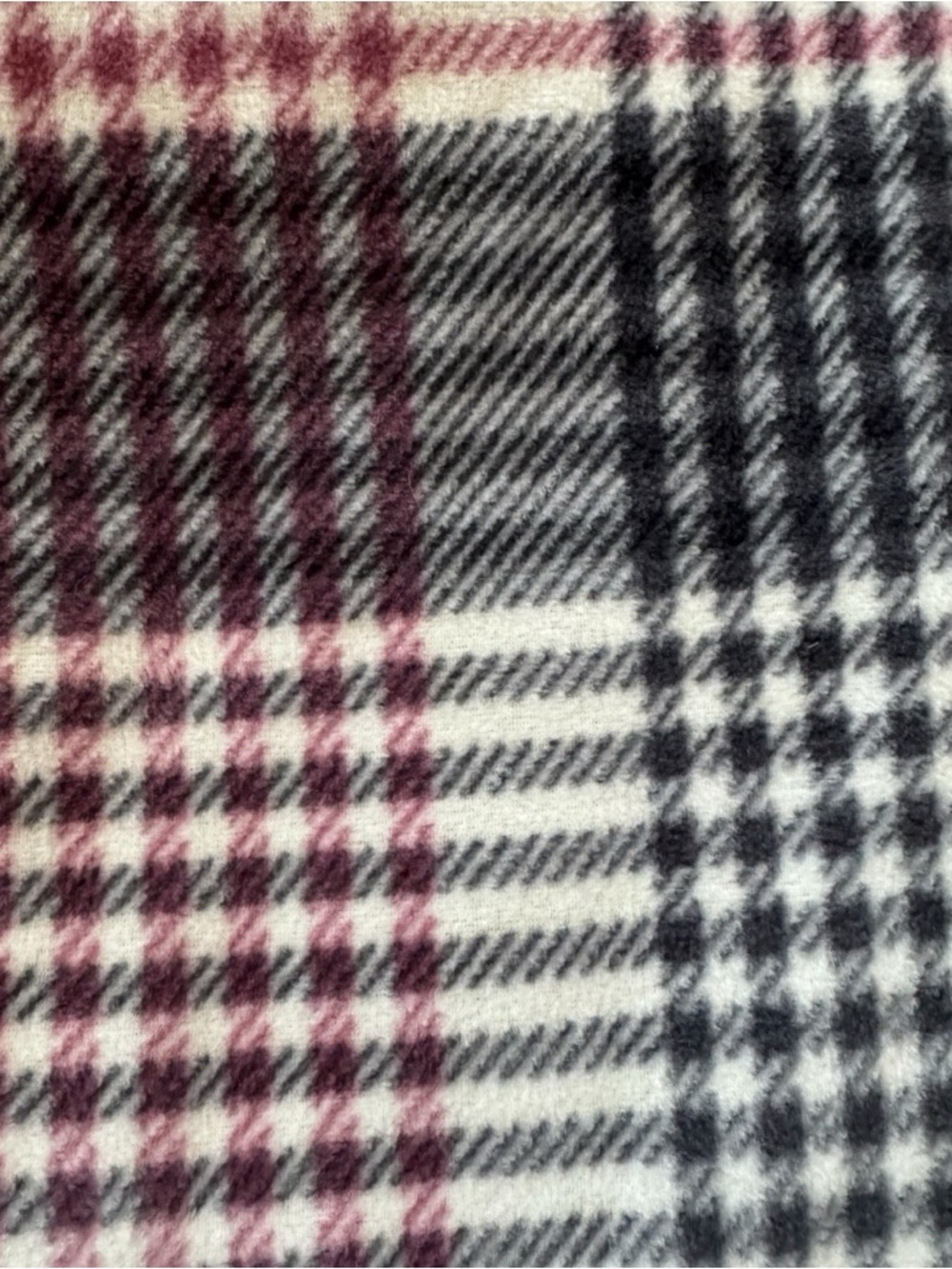 RACHEL Rachel Roy Pink & Gray Plaid Fringe Poncho - Picture 6 of 6